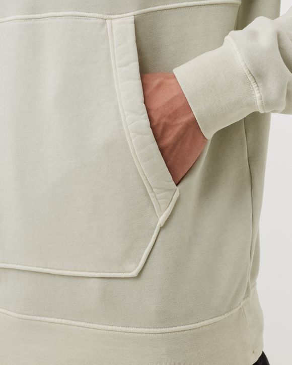 BRUSHED AND EMERIZED DIAGONAL FLEECE HOODIE