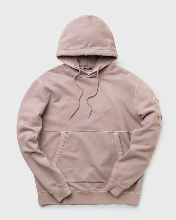 BRUSHED AND EMERIZED DIAGONAL FLEECE HOODIE