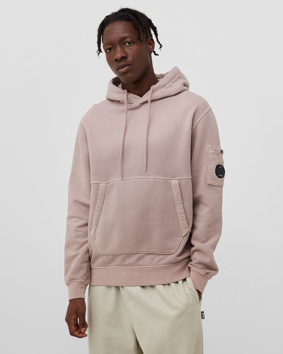 BRUSHED AND EMERIZED DIAGONAL FLEECE HOODIE