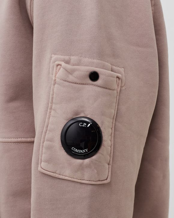 BRUSHED AND EMERIZED DIAGONAL FLEECE HOODIE