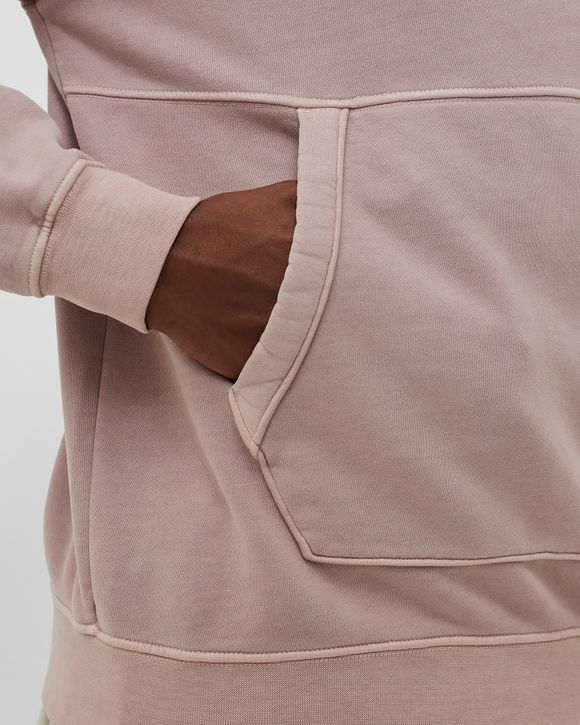 BRUSHED AND EMERIZED DIAGONAL FLEECE HOODIE