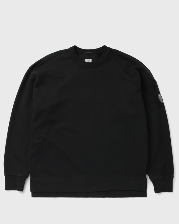 BRUSHED AND EMERIZED DIAGONAL FLEECE MIXED BOXY HALF ZIP LENS SWEATSHIRT