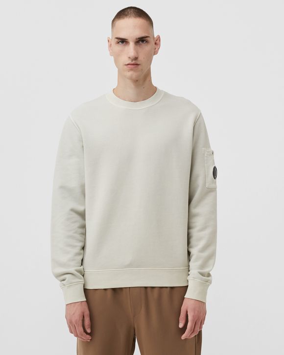 BRUSHED AND EMERIZED DIAGONAL FLEECE SWEATSHIRT