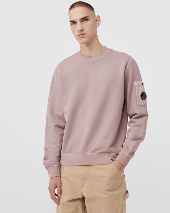 BRUSHED AND EMERIZED DIAGONAL FLEECE SWEATSHIRT