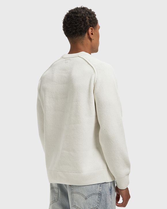 CHENILLE COTTON CREWNECK LENS SWEATER