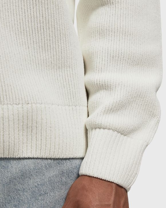 CHENILLE COTTON CREWNECK LENS SWEATER