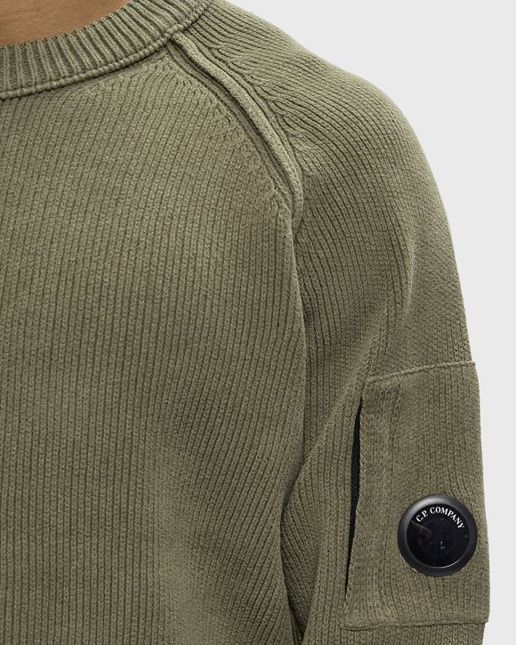 CHENILLE COTTON CREWNECK LENS SWEATER