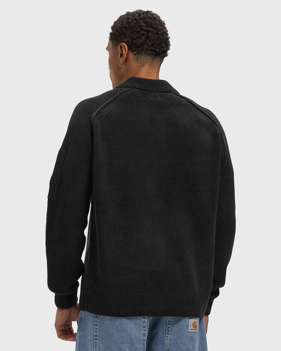 CHENILLE COTTON POLO SWEATER