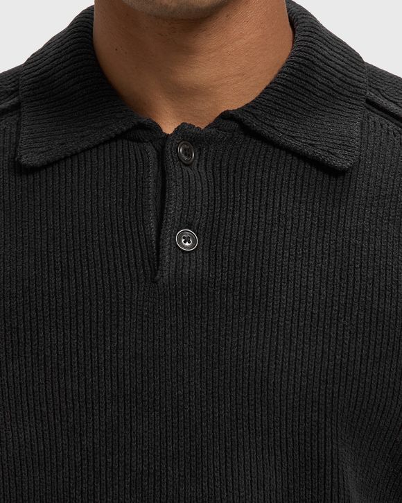 CHENILLE COTTON POLO SWEATER