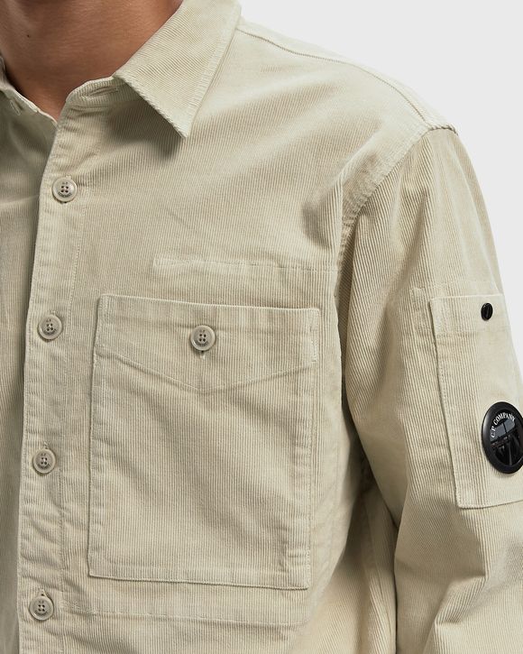 CORDUROY LONG SLEEVE BUTTON LENS SHIRT