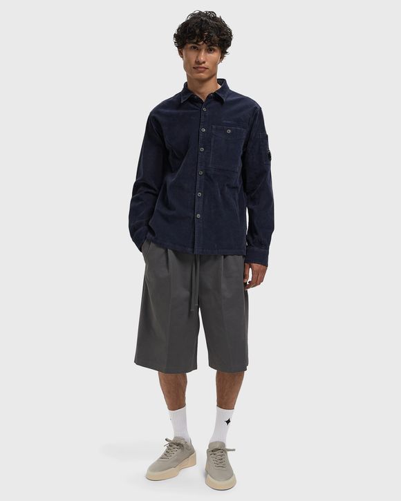 CORDUROY LONG SLEEVE BUTTON LENS SHIRT