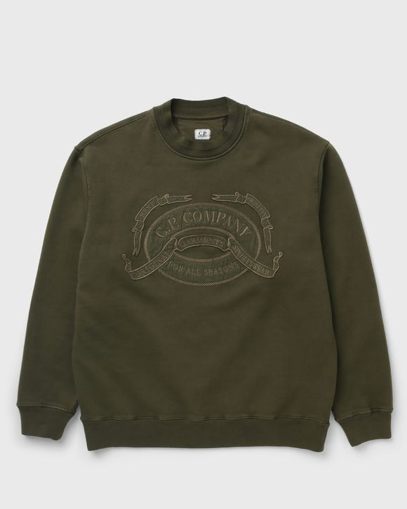 COTTON FLEECE CREWNECK LOGO SWEATSHIRT