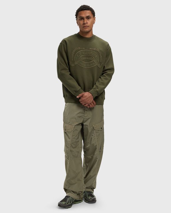 COTTON FLEECE CREWNECK LOGO SWEATSHIRT