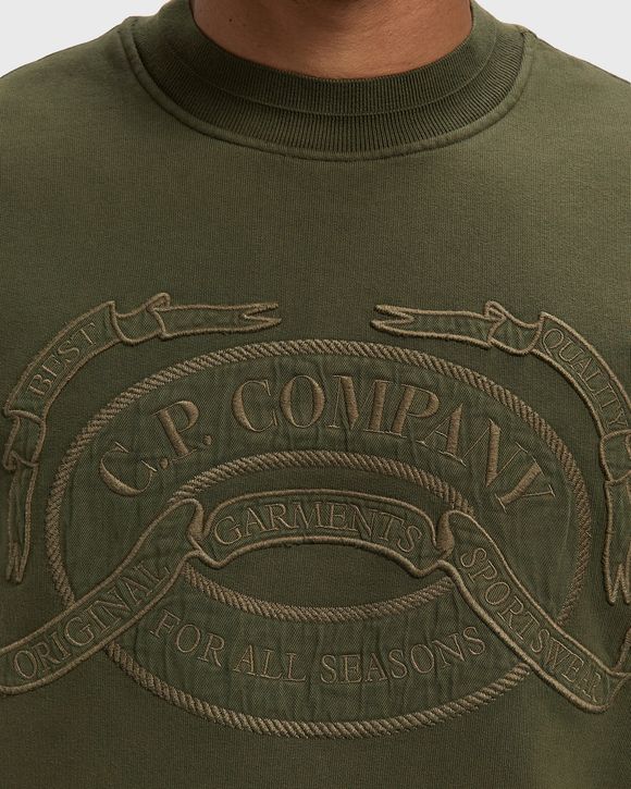 COTTON FLEECE CREWNECK LOGO SWEATSHIRT