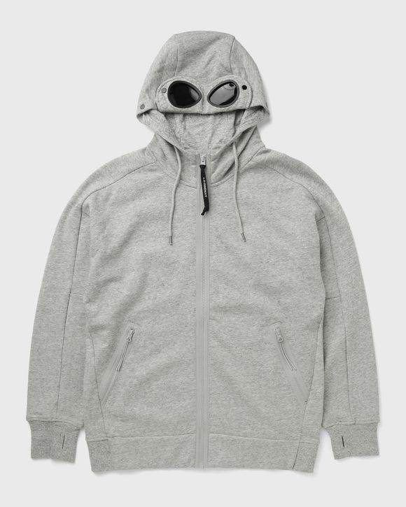 DIAGONAL RAISED FLEECE GOGGLE ZIP SWEATSHIRT