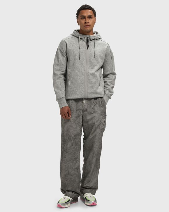 DIAGONAL RAISED FLEECE GOGGLE ZIP SWEATSHIRT