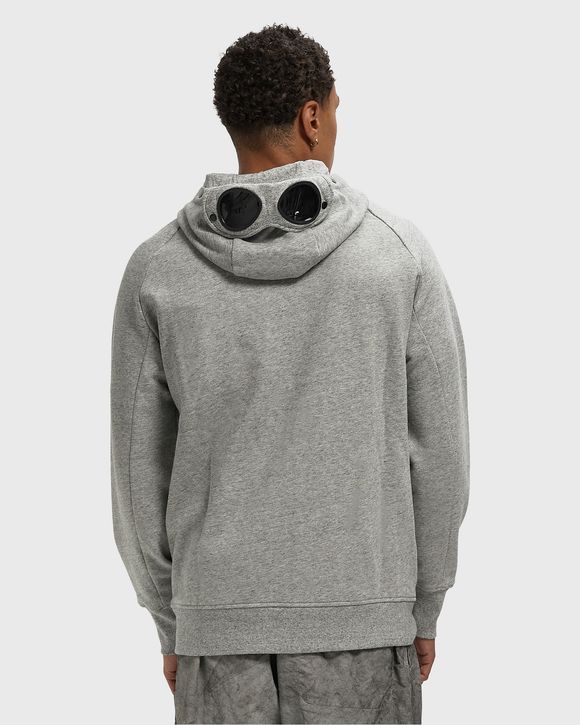 DIAGONAL RAISED FLEECE GOGGLE ZIP SWEATSHIRT