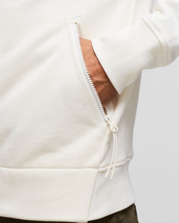 DIAGONAL RAISED FLEECE GOGGLE ZIPPED HOODIE