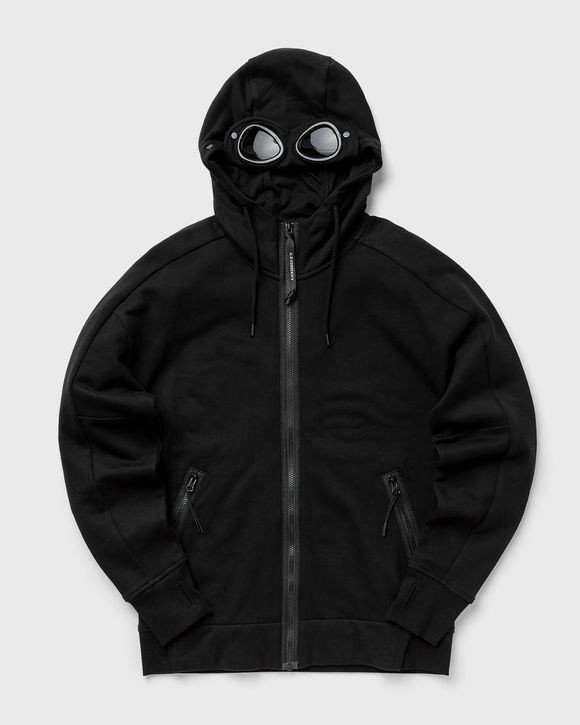 DIAGONAL RAISED FLEECE GOGGLE ZIPPED HOODIE