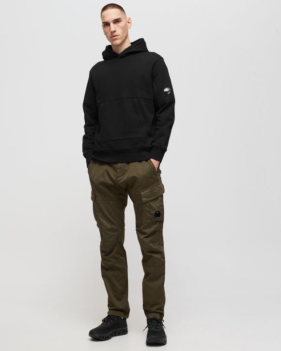 DIAGONAL RAISED FLEECE PULLOVER HOODIE