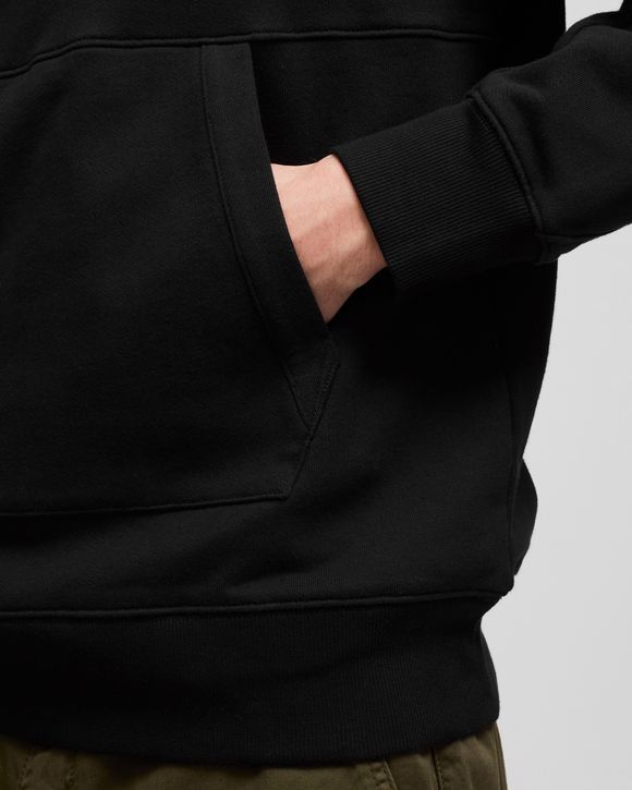DIAGONAL RAISED FLEECE PULLOVER HOODIE