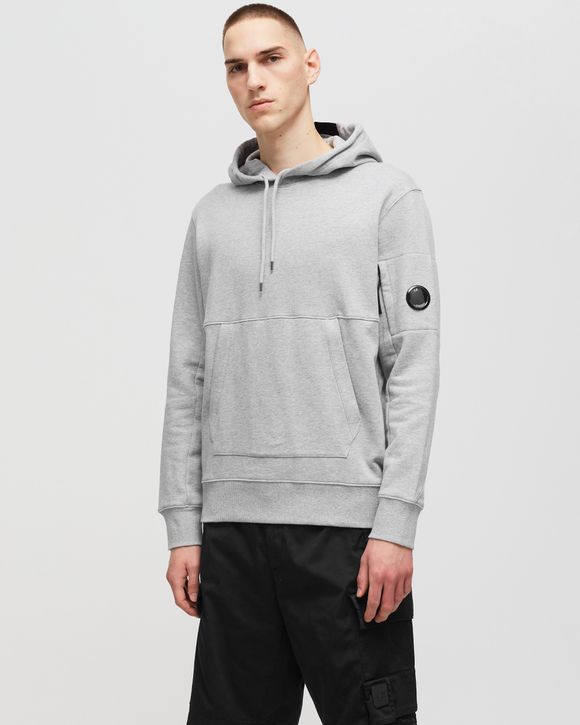 DIAGONAL RAISED FLEECE PULLOVER HOODIE
