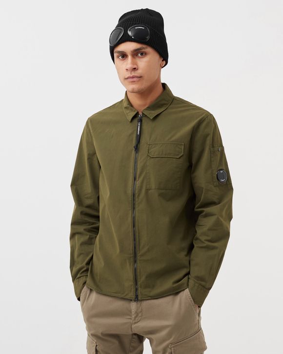 EMERIZED GABARDINE ZIPPED SHIRT