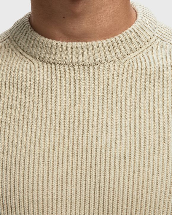 FULL RIB COTTON CREWNECK LENS SWEATER