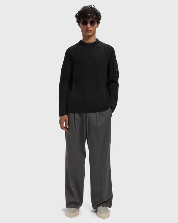 FULL RIB COTTON CREWNECK LENS SWEATER