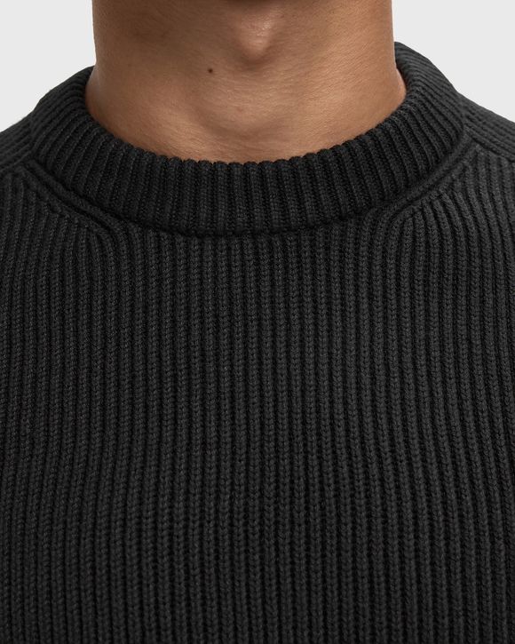 FULL RIB COTTON CREWNECK LENS SWEATER