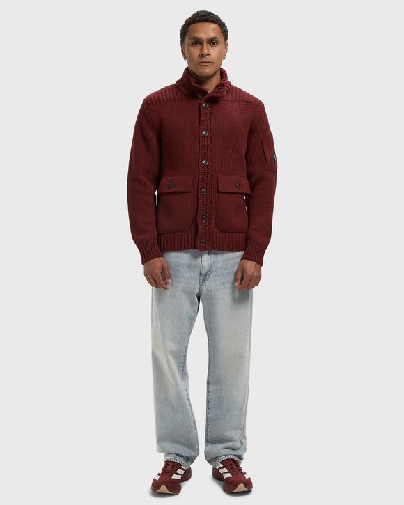 LAMBSWOOL GRS BUTTON LENS SWEATER
