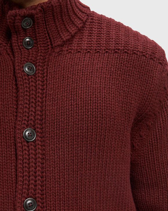 LAMBSWOOL GRS BUTTON LENS SWEATER