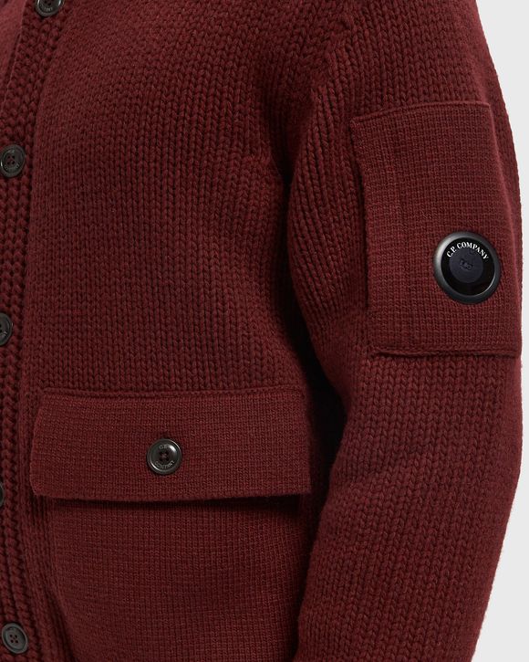 LAMBSWOOL GRS BUTTON LENS SWEATER