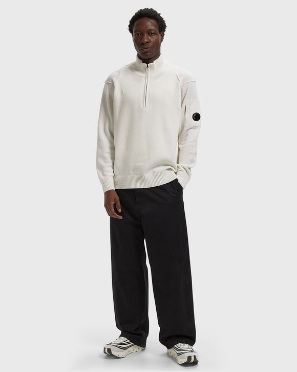 LAMBSWOOL GRS HALF ZIP SWEATER