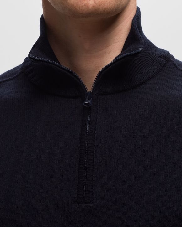 METROPOLIS SERIES COTTON CREPE ZIPPED KNIT