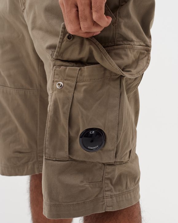 STRETCH SATEEN CARGO SHORTS