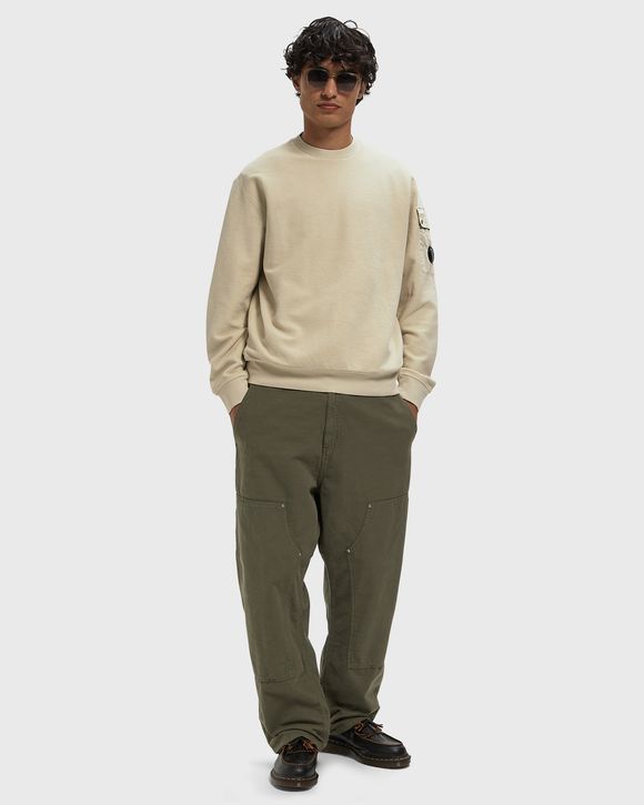 SWEATSHIRTS CREW NECK IN BRUSHED EMERIZED DIAGONAL FLEECE