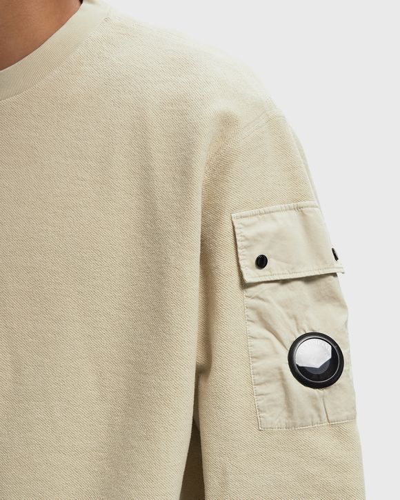 SWEATSHIRTS CREW NECK IN BRUSHED EMERIZED DIAGONAL FLEECE