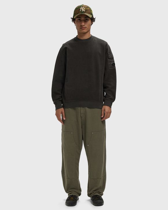 SWEATSHIRTS CREW NECK IN BRUSHED EMERIZED DIAGONAL FLEECE