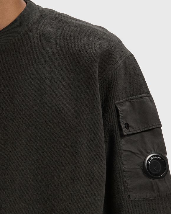 SWEATSHIRTS CREW NECK IN BRUSHED EMERIZED DIAGONAL FLEECE