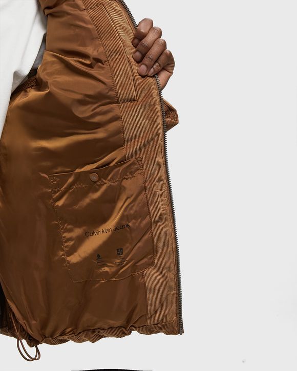 LS CORDUROY MID WT PUFFER JACKET