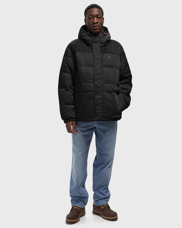 LS CORDUROY MIXED MEDIA PUFFER JACKET