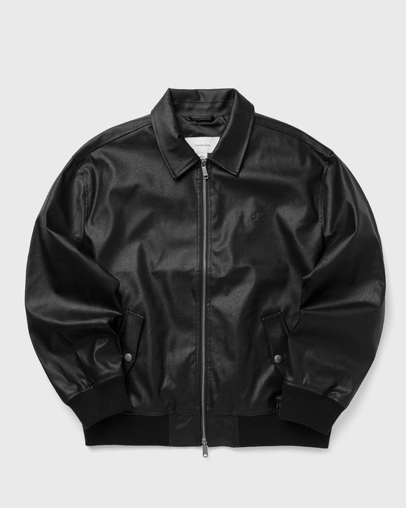LS FAUX LEATHER BOMBER JACKET