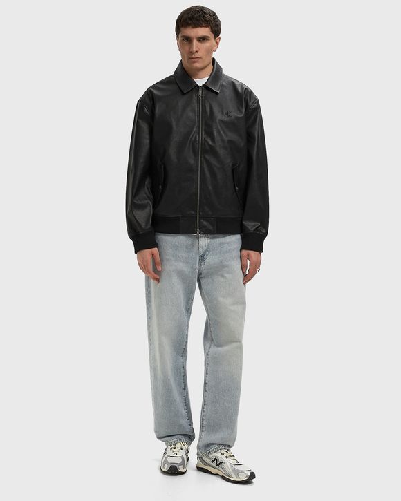 LS FAUX LEATHER BOMBER JACKET