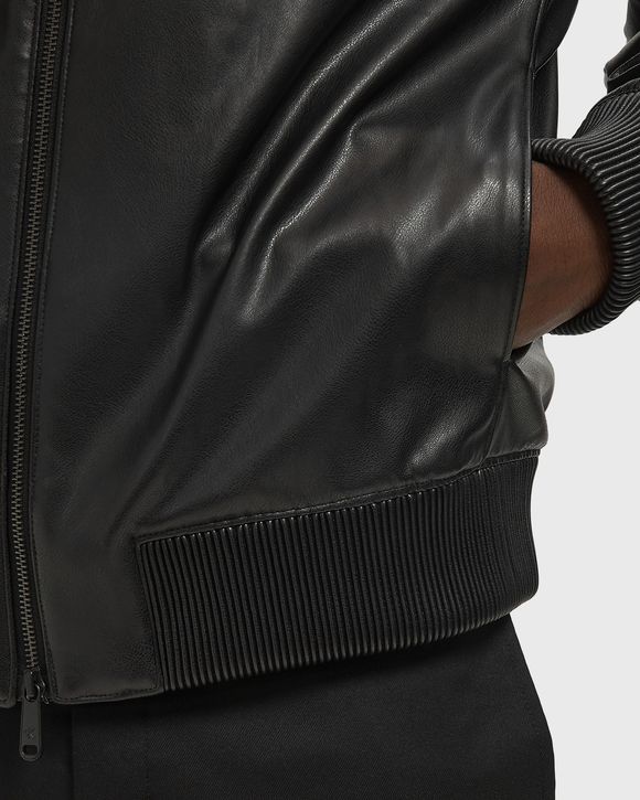LS FAUX LEATHER BOMBER JKT
