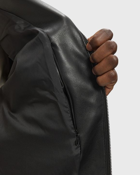 LS FAUX LEATHER BOMBER JKT