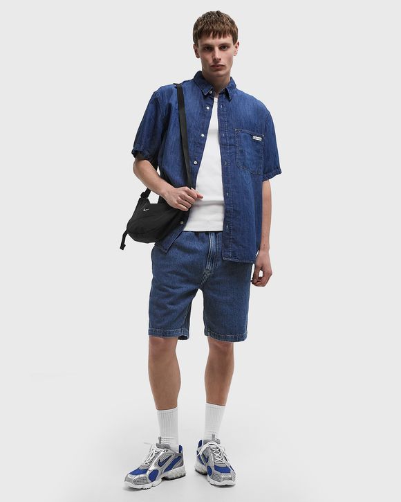 PULL ON RELAXED DENIM SHORT