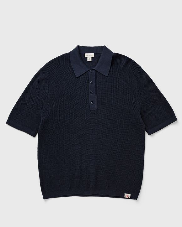 SS COTTON WAFFLE POLO COLLARSWTR