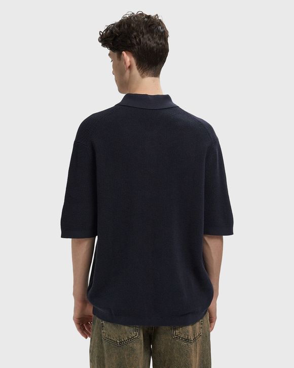SS COTTON WAFFLE POLO COLLARSWTR