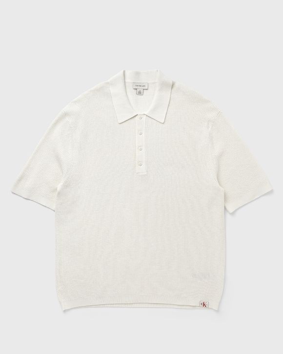 SS COTTON WAFFLE POLO COLLARSWTR